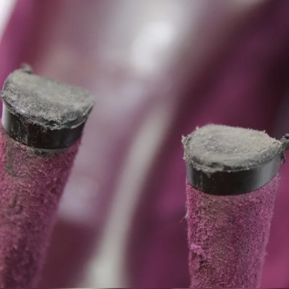 Yves Saint Laurent Plum Suede Platform Booties - Picture 12 of 15